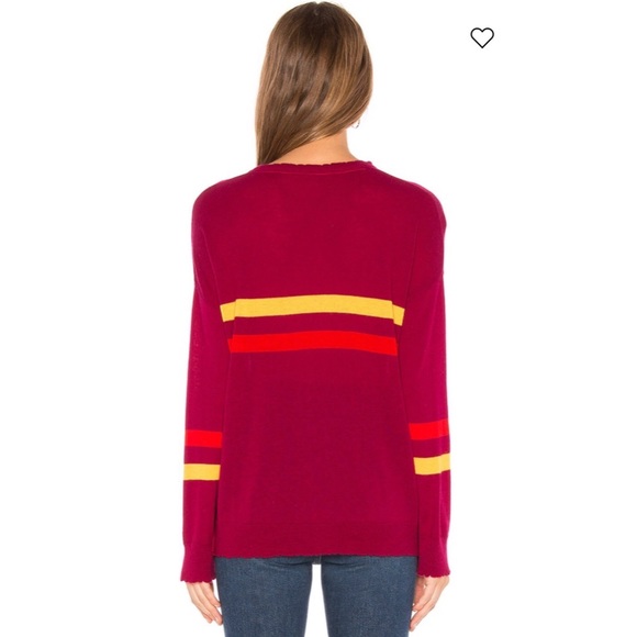 🆕{SUNDRY} Berry Cashmere Blend Crew Neck Sweater - Picture 2 of 16